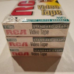 VHS VCR Blank Video Tapes RCA T-120H Standard Grade 6HR factory sealed New Lot 3